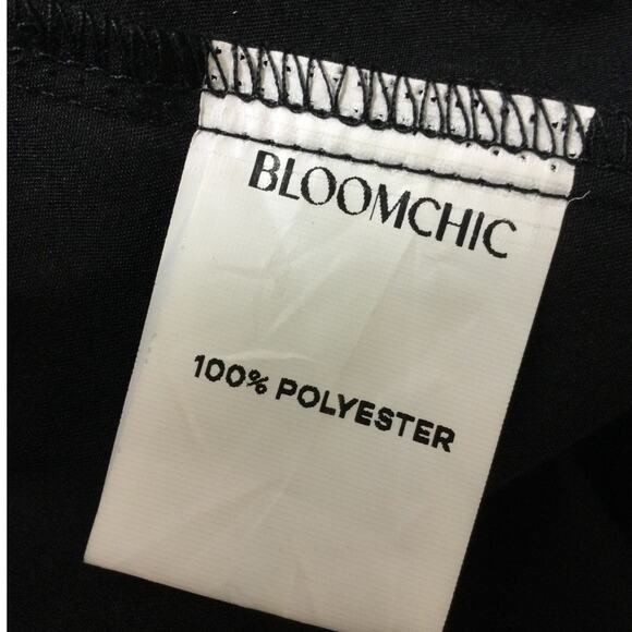 BLOOMCHIC 14-16 1X Plus Black Plain Frill Ruffle Layered Midi Dress NWT B101 - Picture 11 of 11